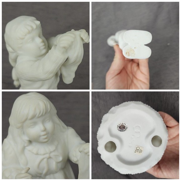 Dept 56 White Bisque Decorating The Mantel 7791-7 Hanging Christmas Stockings - Picture 6 of 10